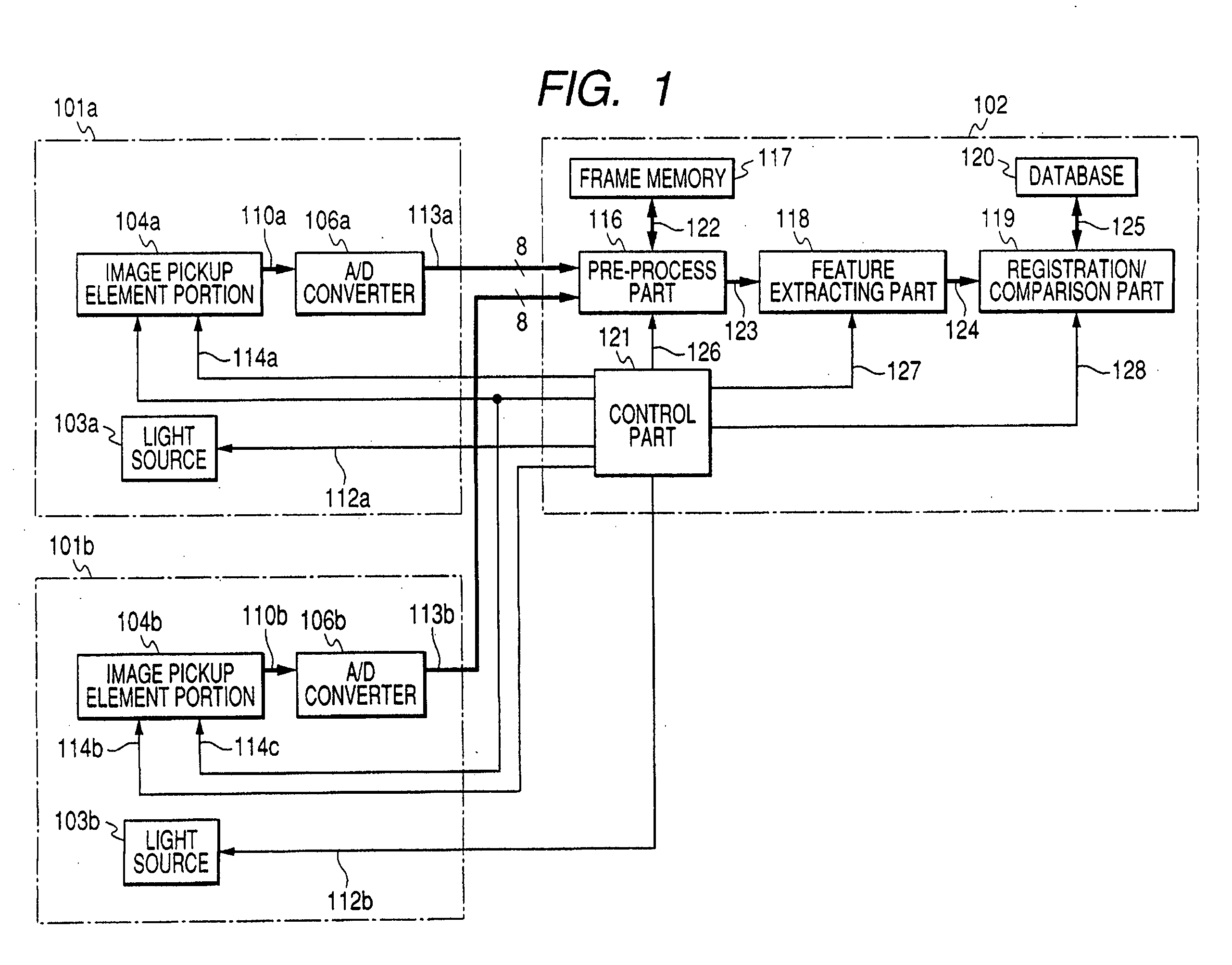 Biometric authenticating apparatus and image acquisition method