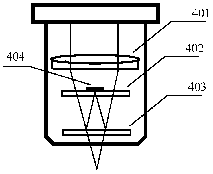 A surface topography measuring device with continuously variable magnification