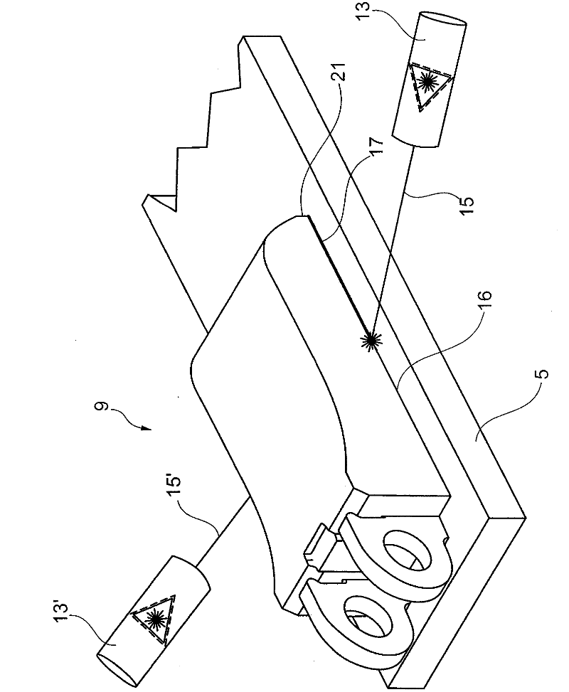 Spectacles, device having a spectacles element and a hinge part, and method for fastening a hinge part to a spectacles element