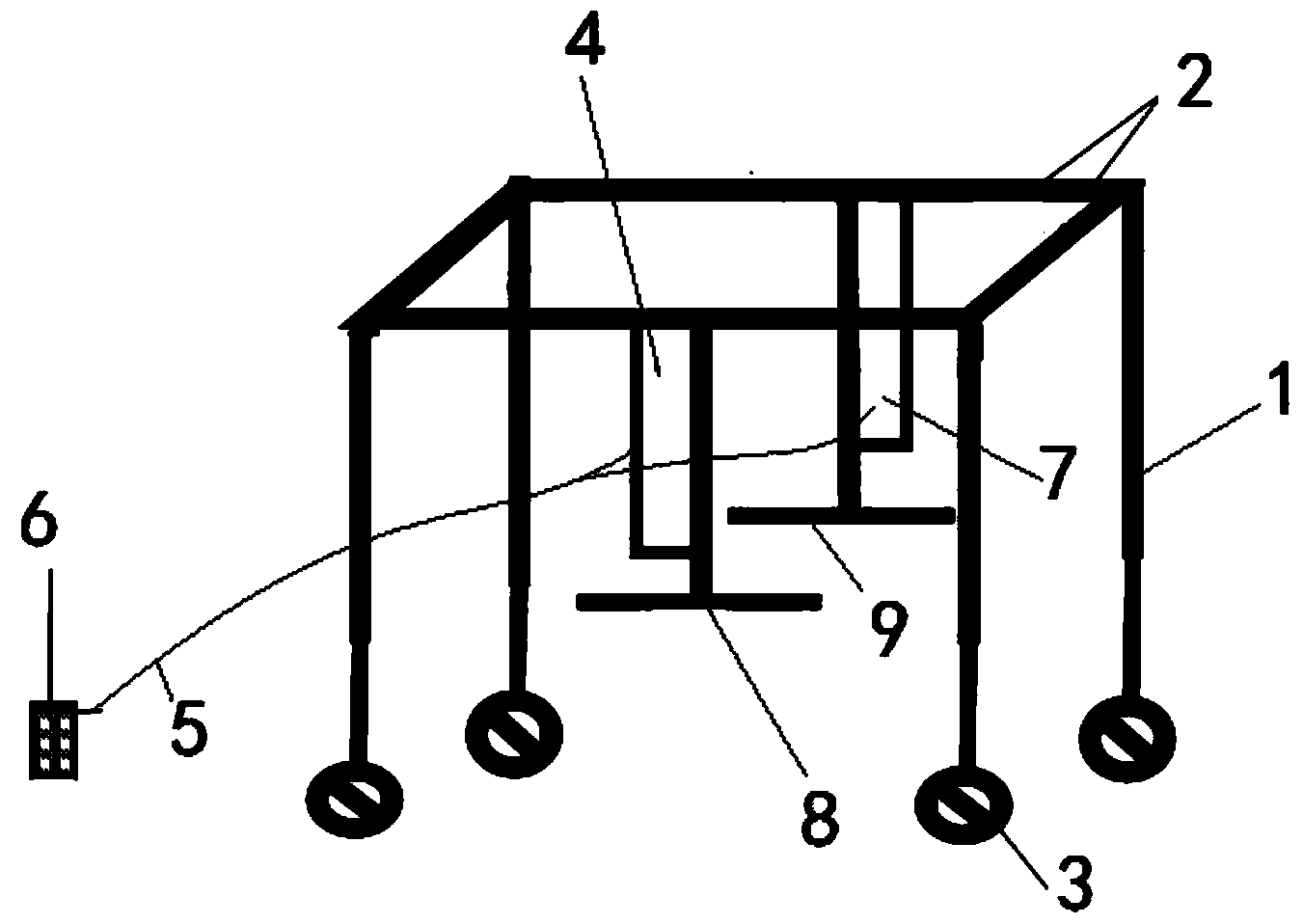 Movable parking frame for parking cars in flat parking lot and using method