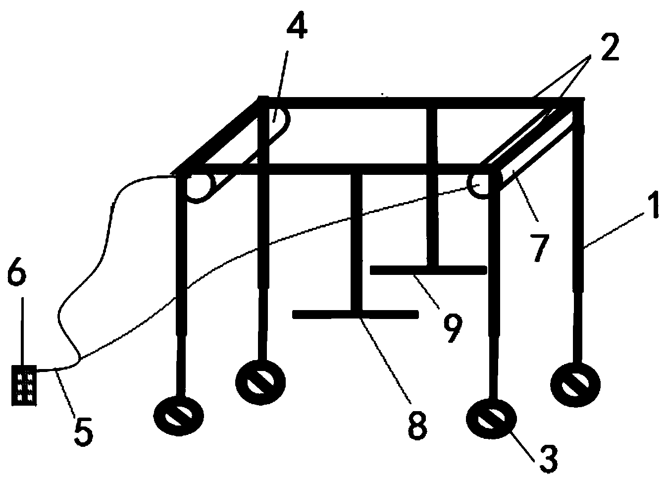 Movable parking frame for parking cars in flat parking lot and using method