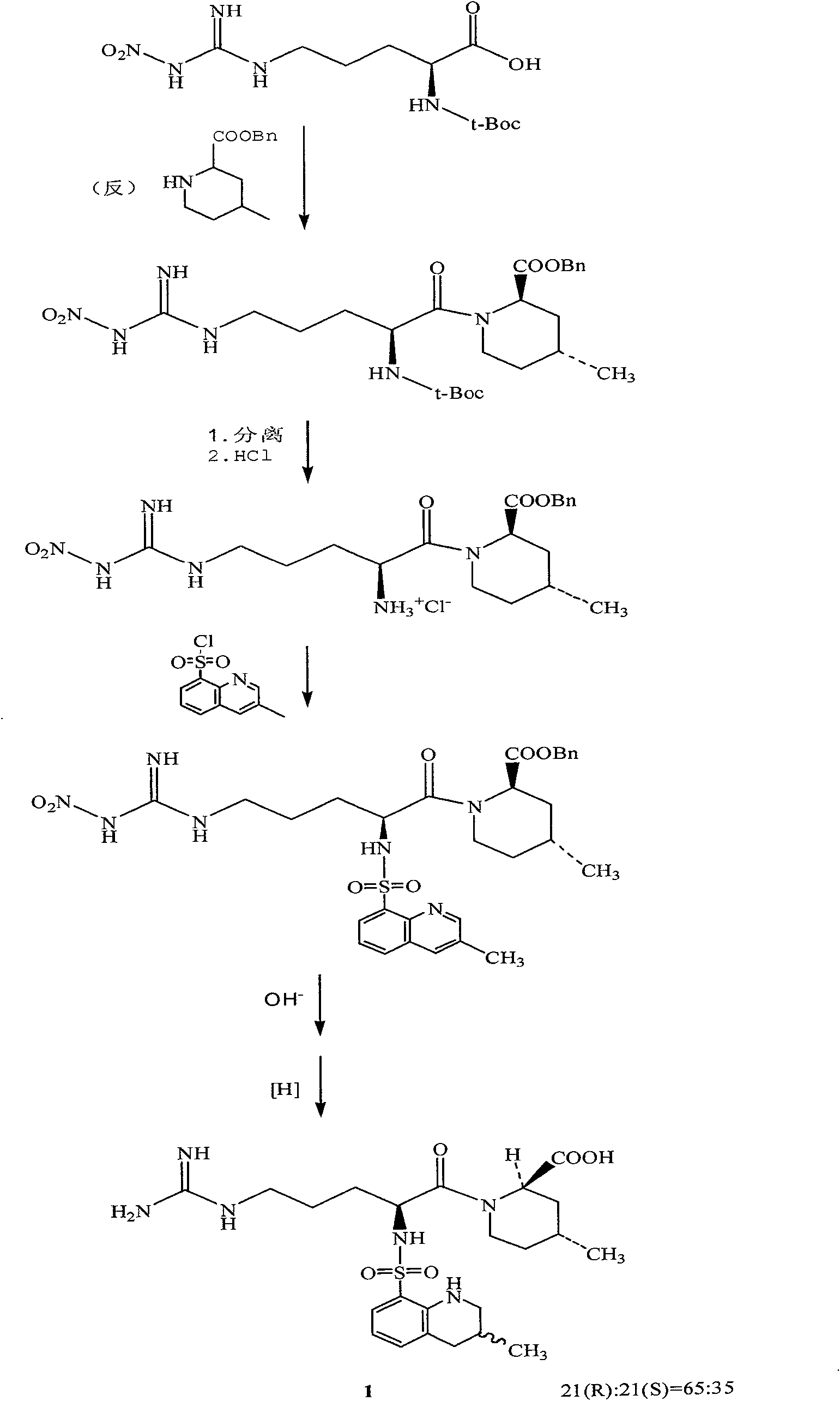 Argatroban separation method