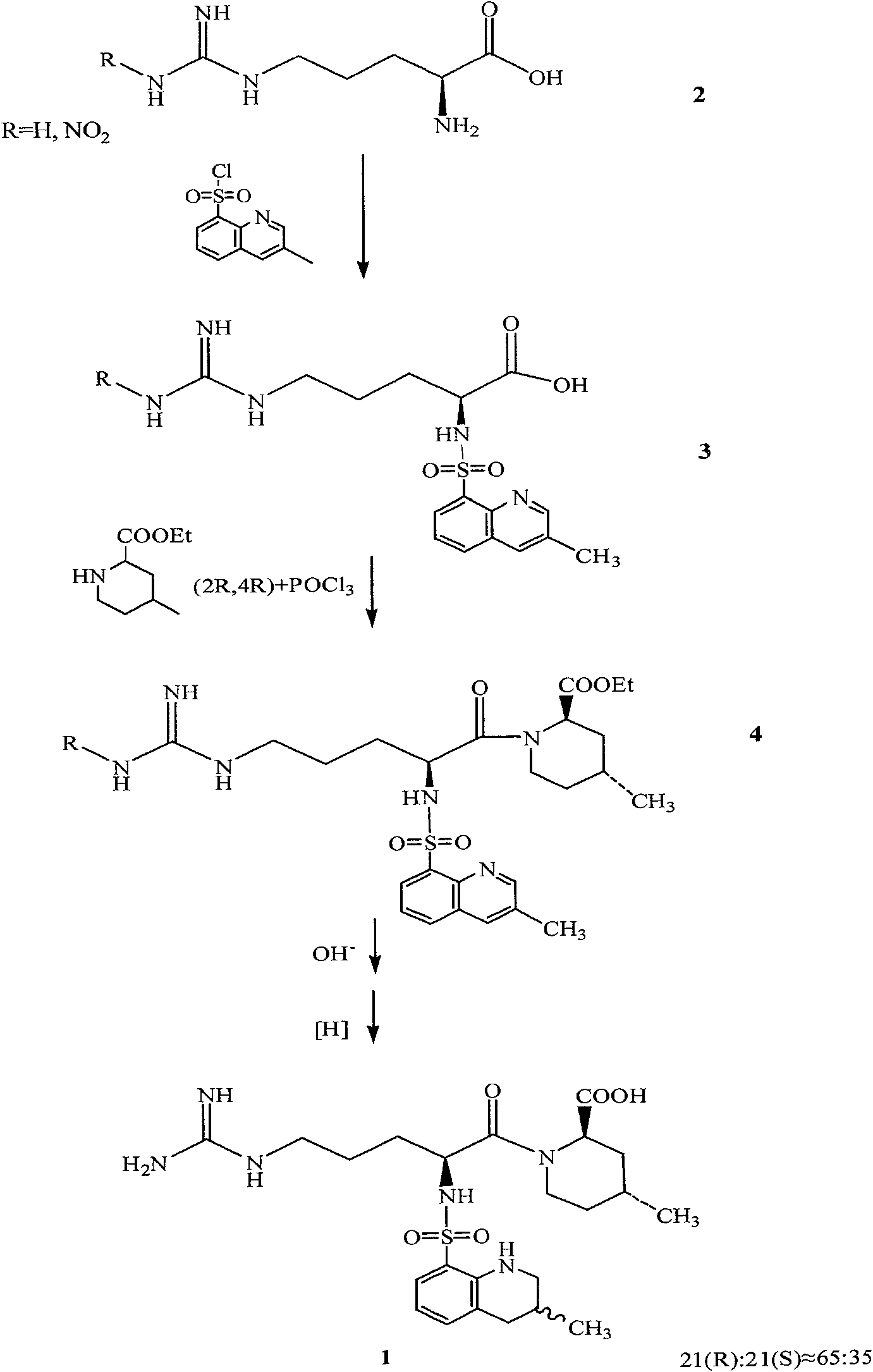 Argatroban separation method