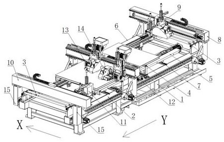 Four-side saw and door plank cutting method thereof
