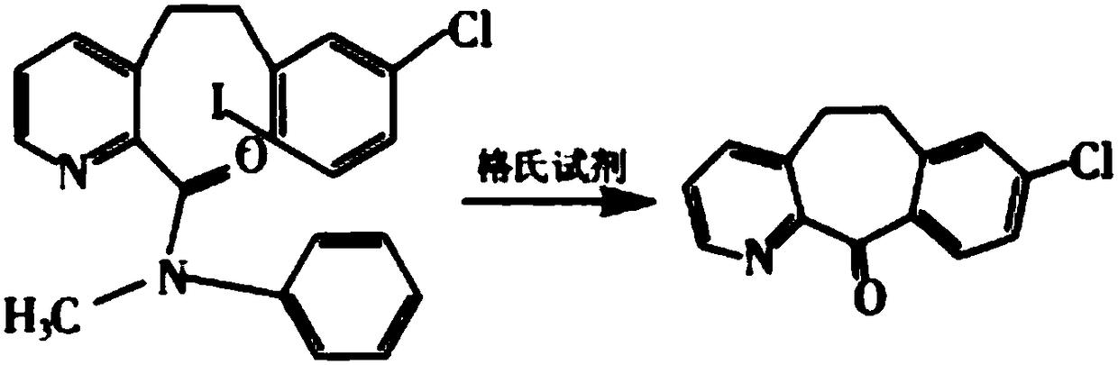 Method for preparing anti-allergic rhinitis medicine loratadine intermediate