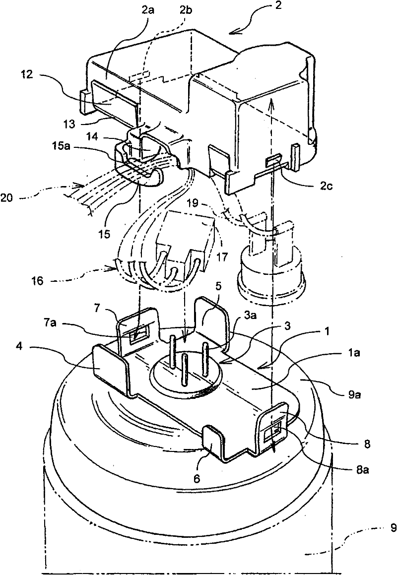 Terminal protecting component of electric compressor