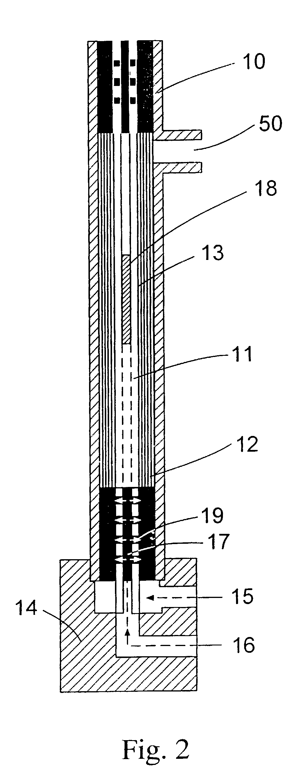 Method for manufacturing a potted bundle of hollow fibers