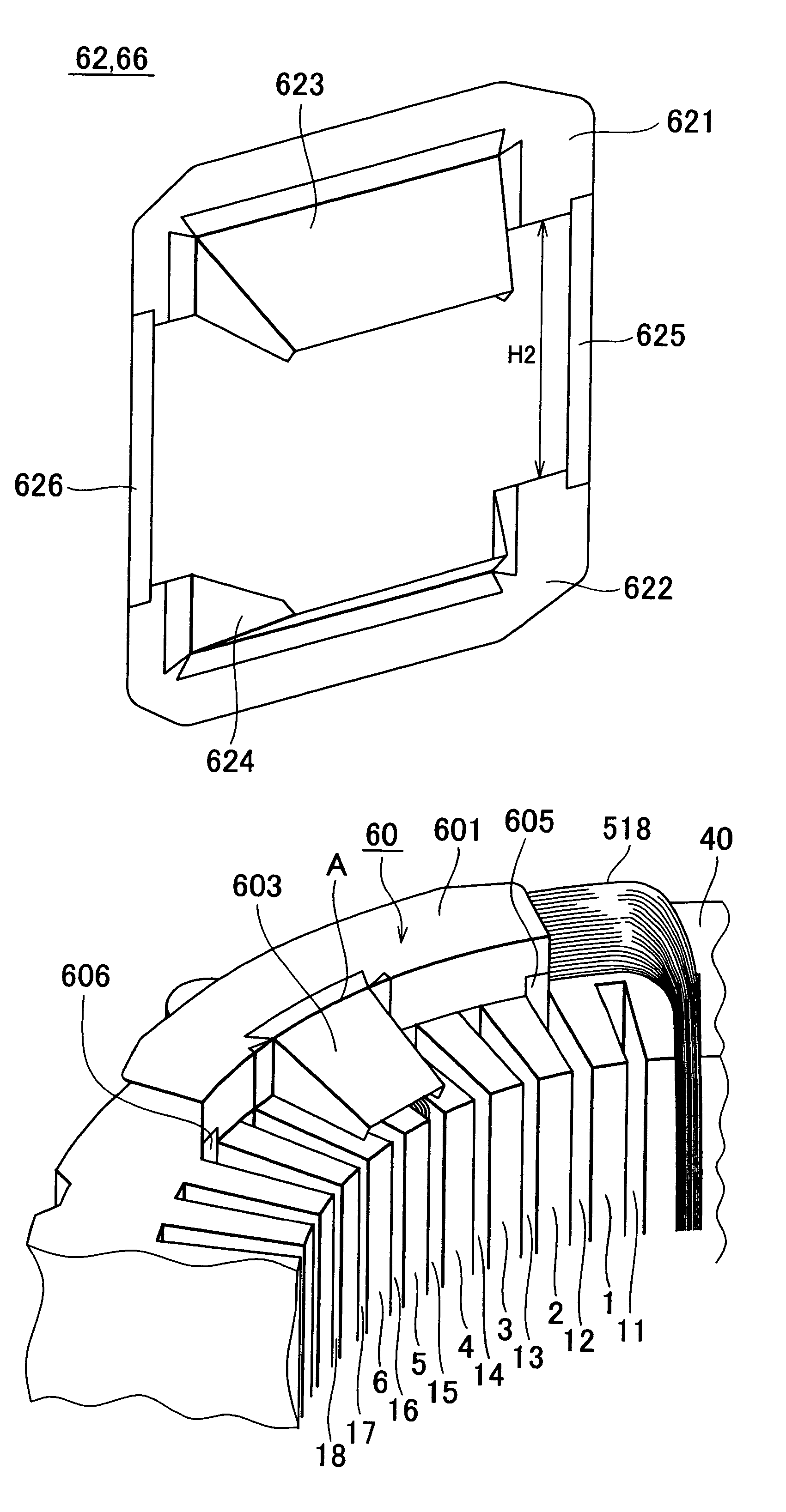 Phase insulation paper and electric motor provided with phase insulation paper