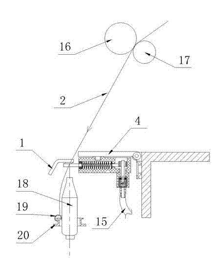 Broken yarn processing device of ring spinner