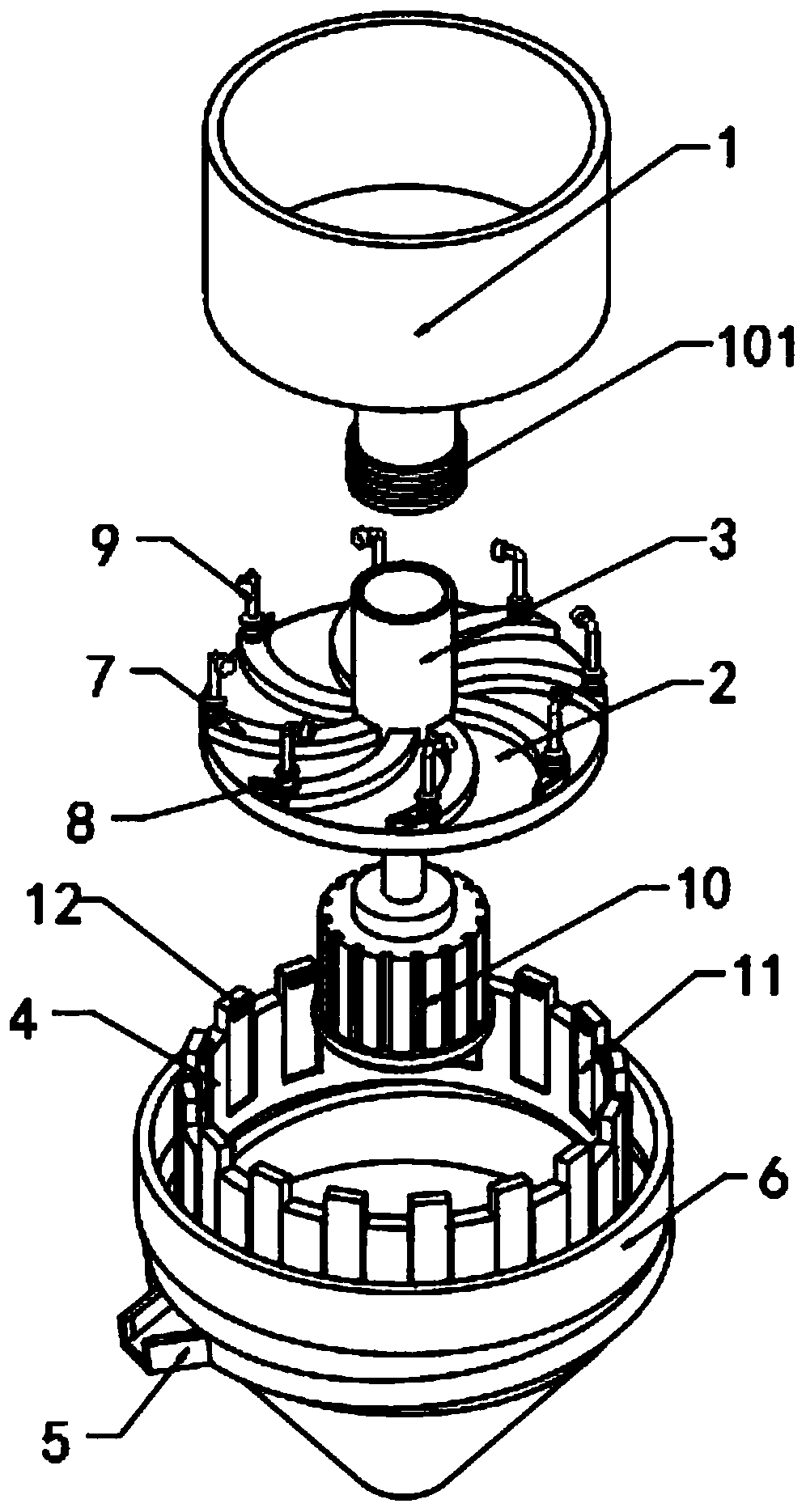 Bad rice grain color selecting device and color selecting method in polished rice production process