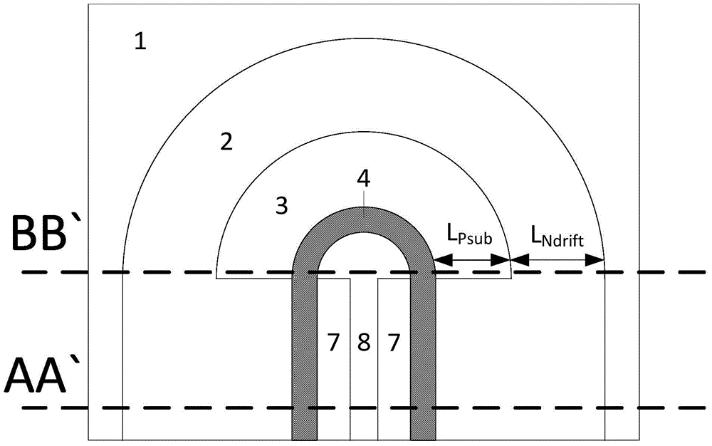 A Junction Termination Structure of a Lateral High Voltage Power Semiconductor Device