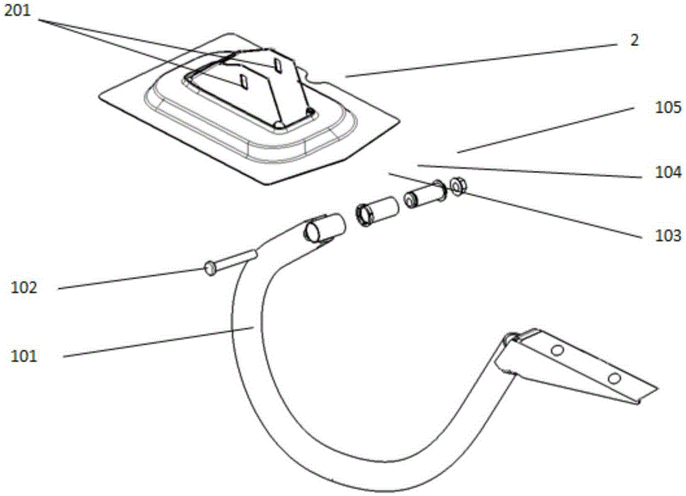 An eccentric shaft gooseneck trunk hinge, trunk lid assembly and vehicle