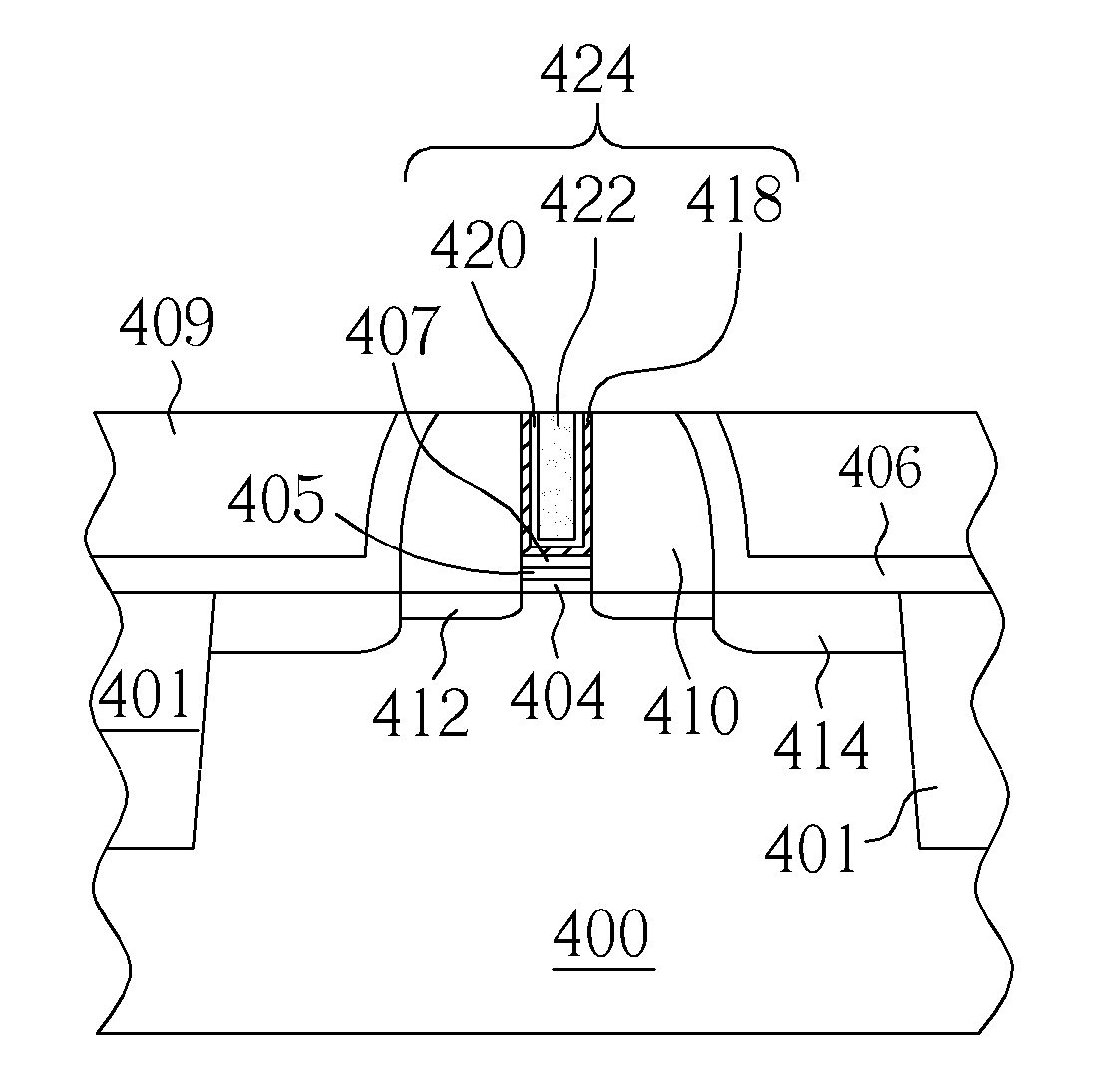 Method for filling trench with metal layer and semiconductor structure formed by using the same
