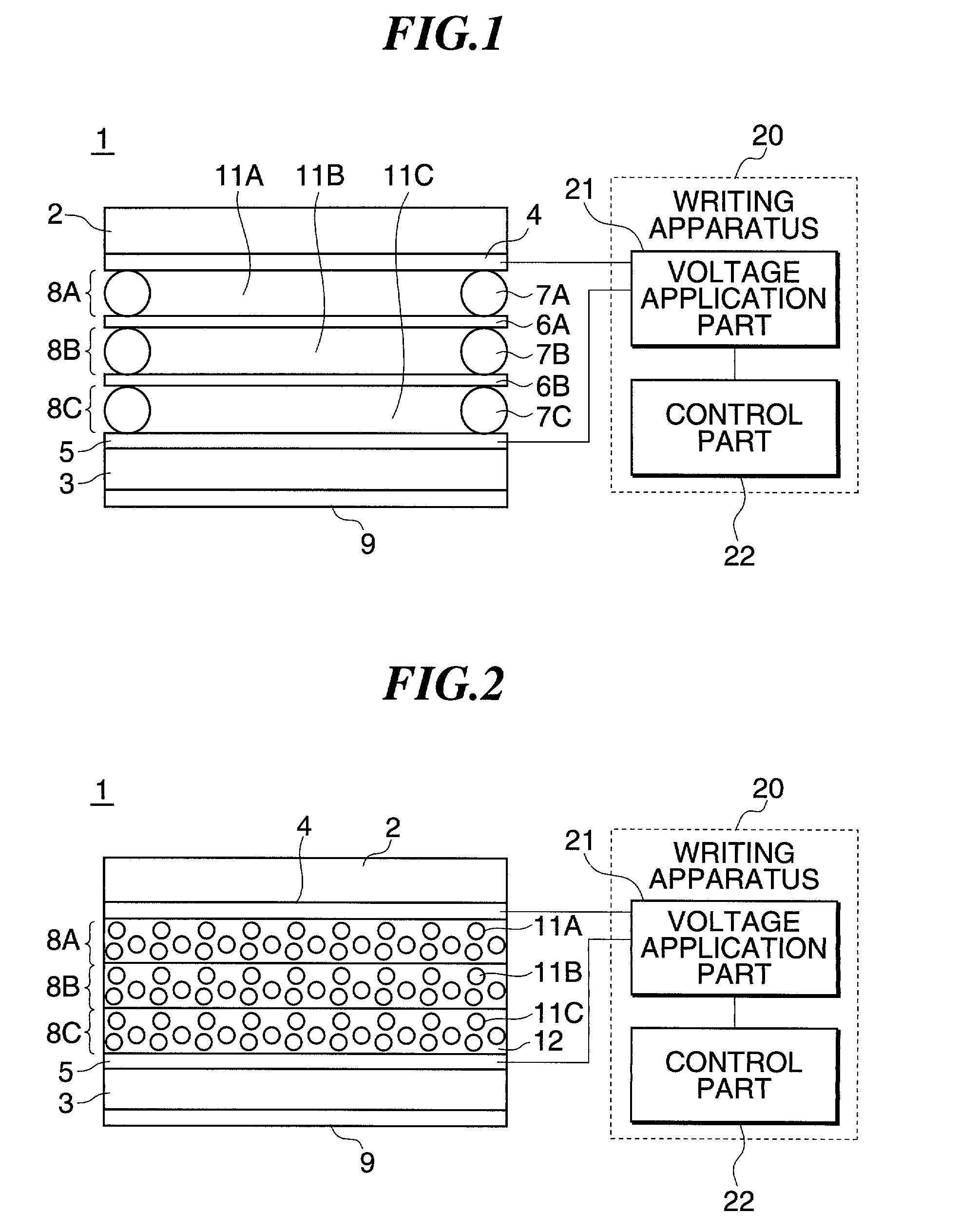 Display element, writing method and writing apparatus