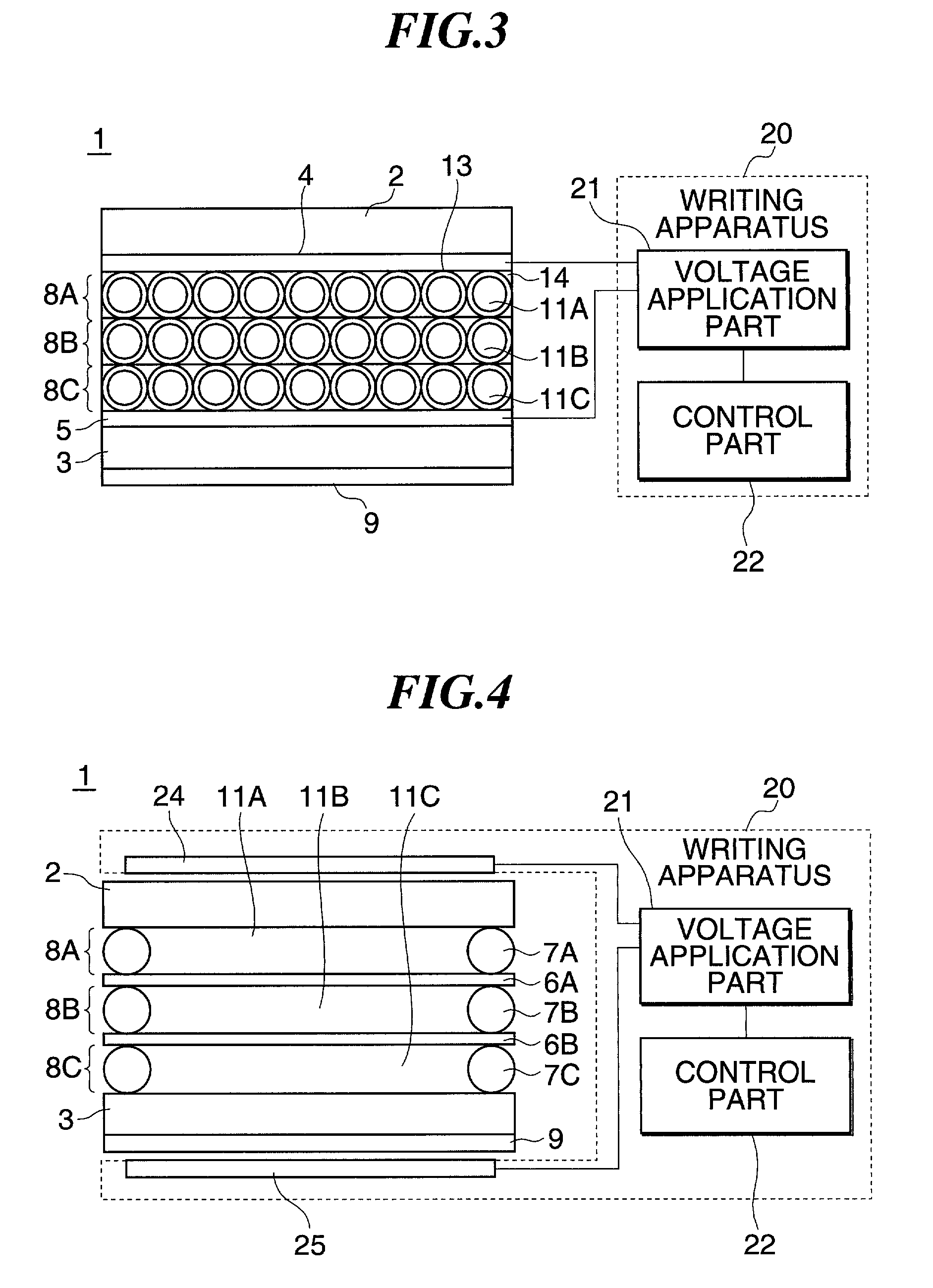 Display element, writing method and writing apparatus