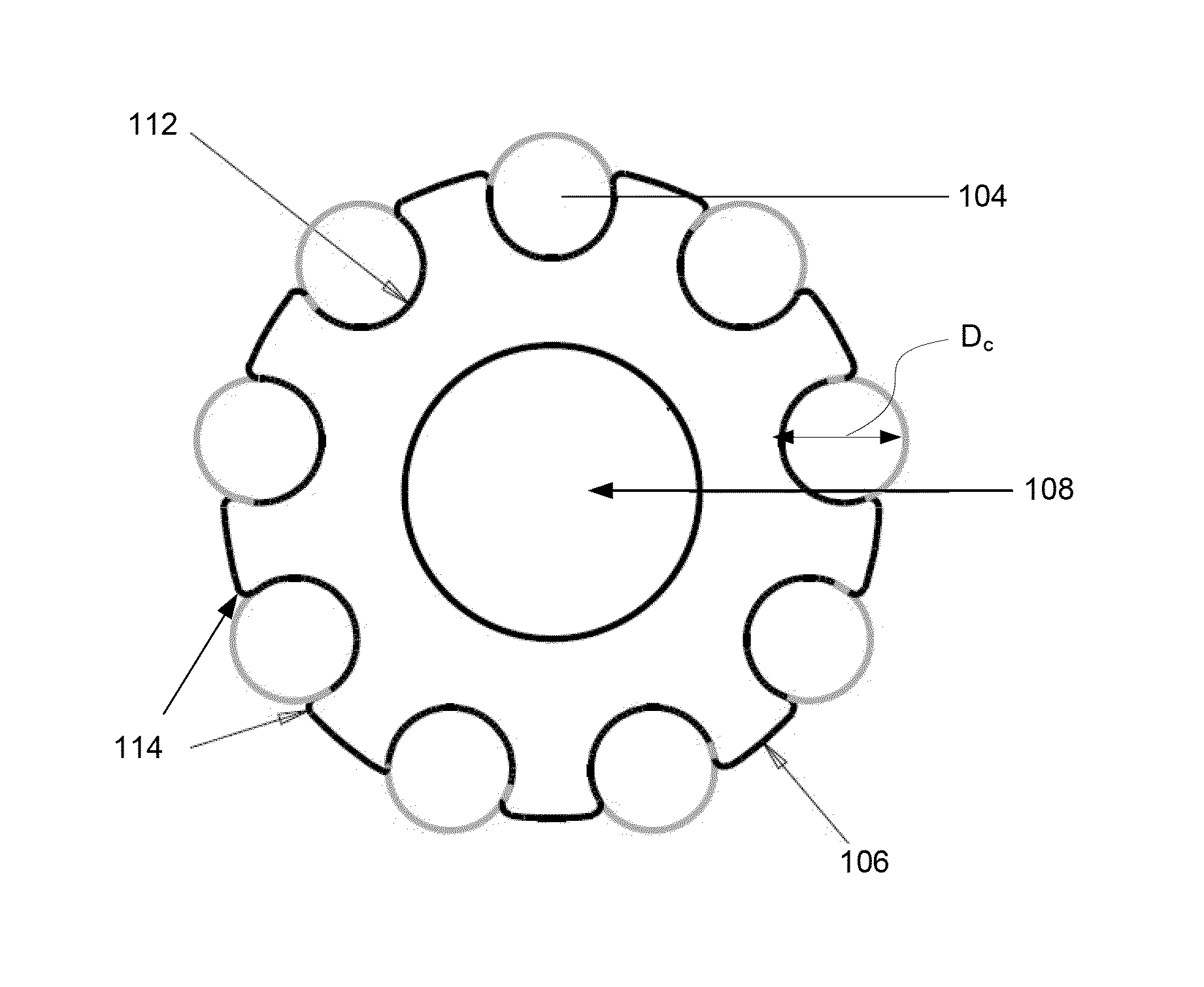 Cooling disc for bundles of current carrying cables