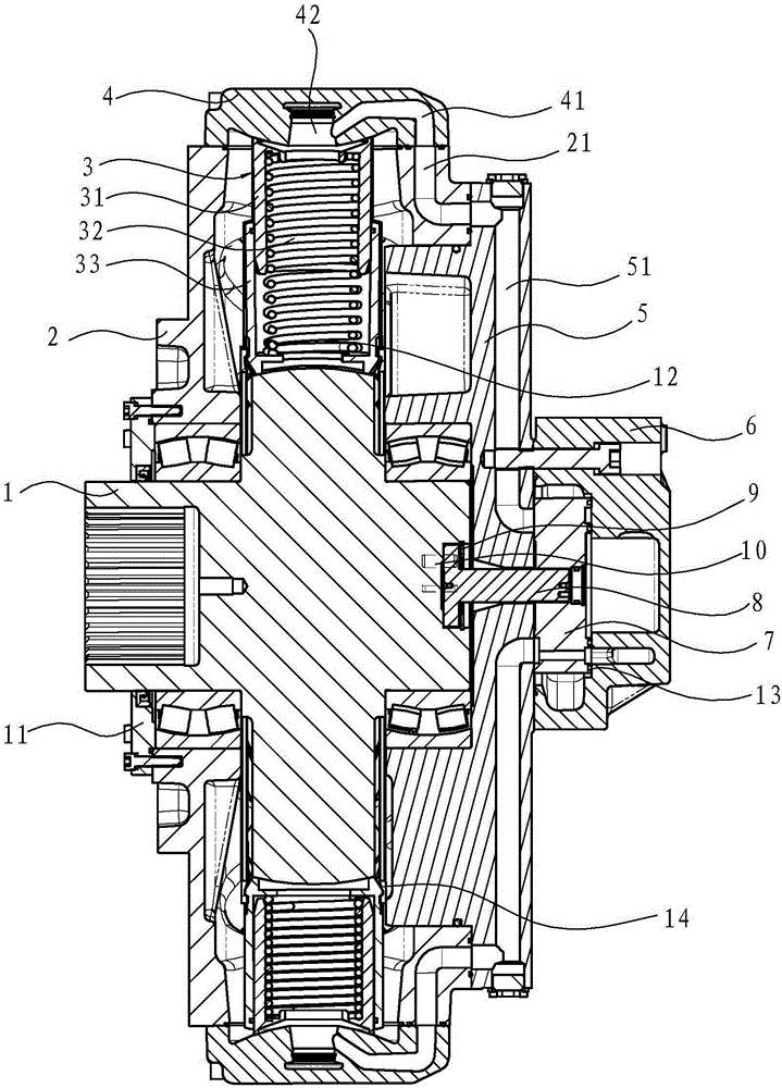 Piston swing cylinder hydraulic motor