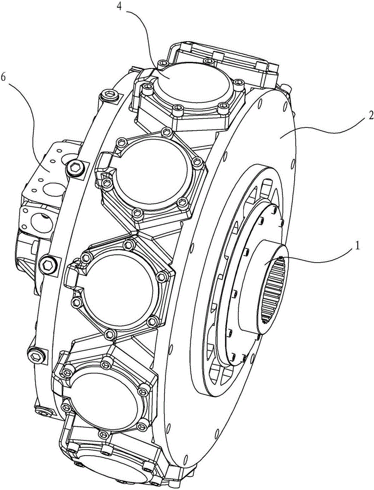 Piston swing cylinder hydraulic motor