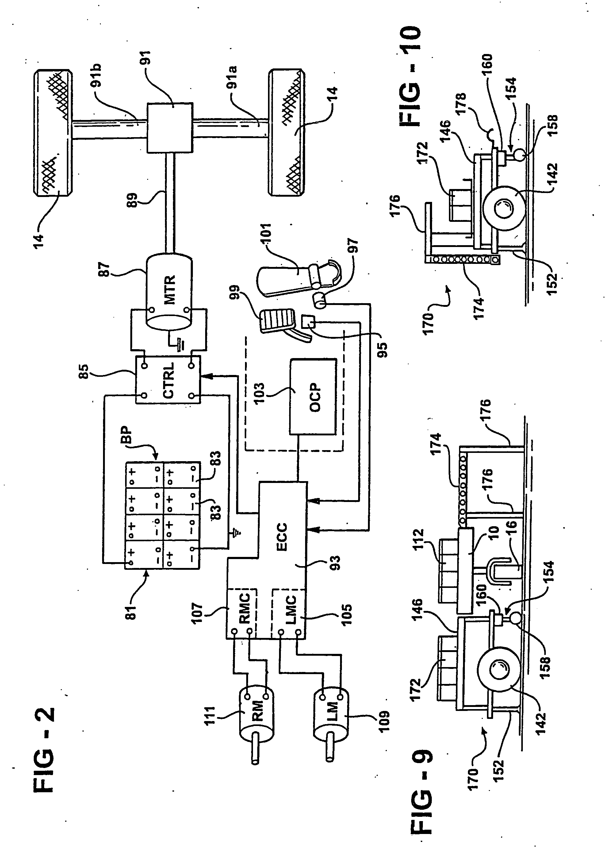 Electric drive mower with trailed auxiliary power source