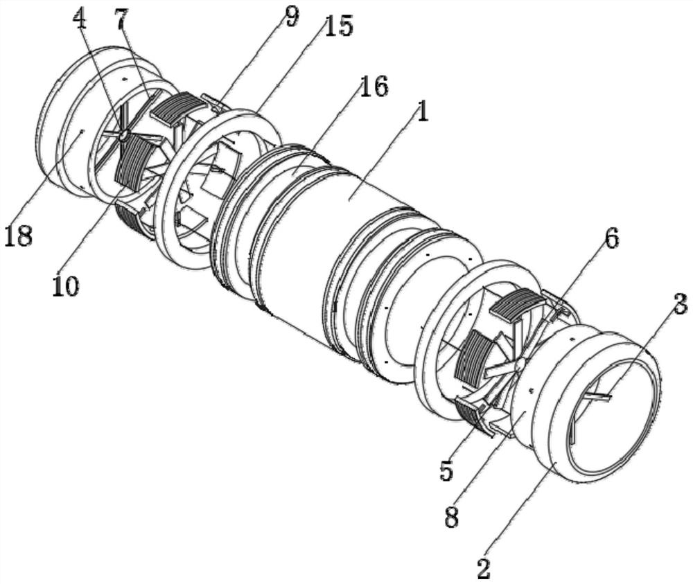 Environment-friendly anti-blocking type end pipeline for sewage treatment