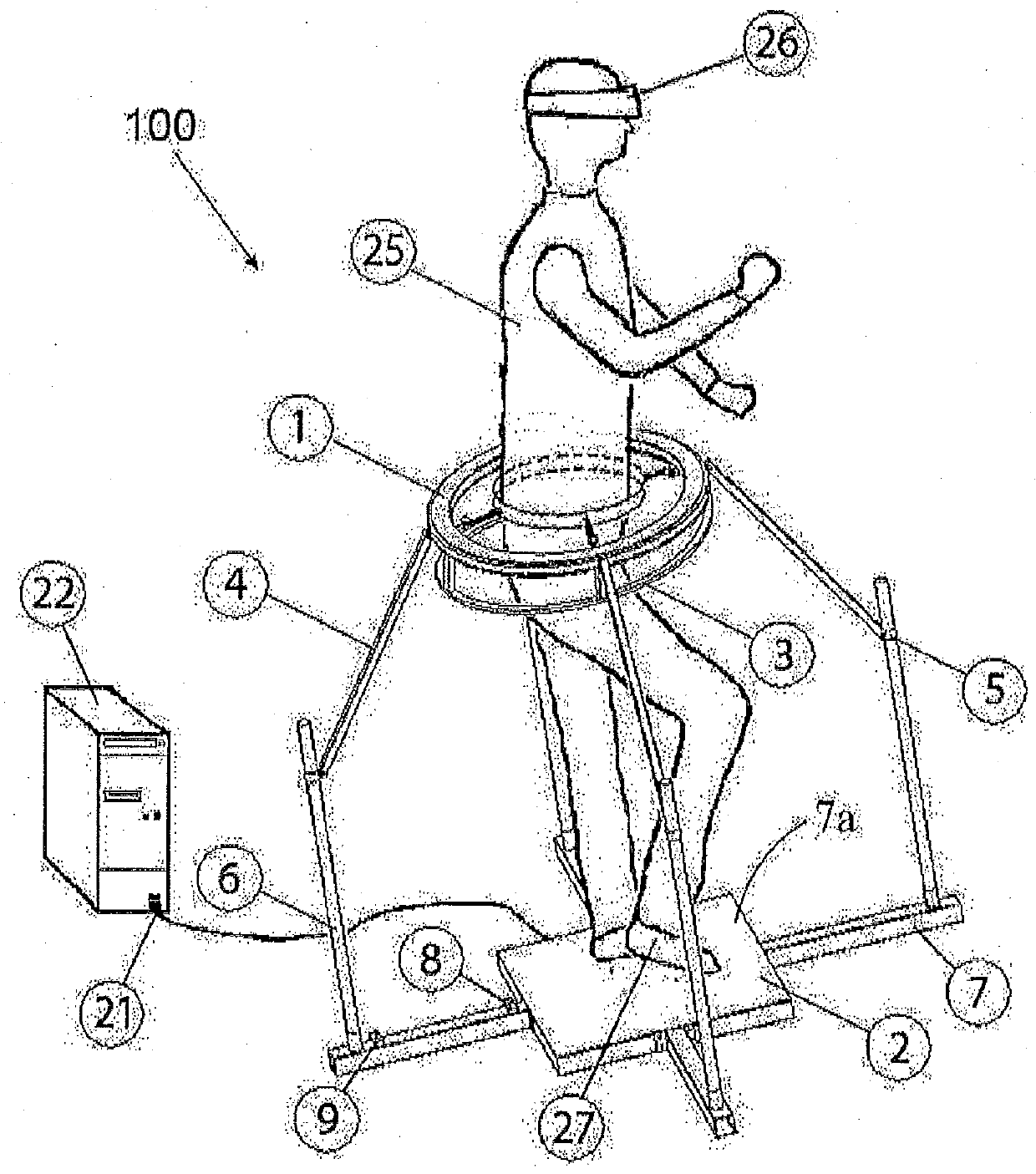 An apparatus for accommodating a person and for partially limiting the freedom of movement of the person