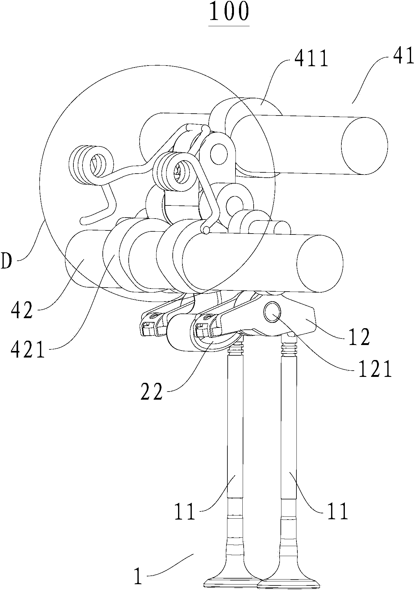 Valve timing mechanism for engine and vehicle with same