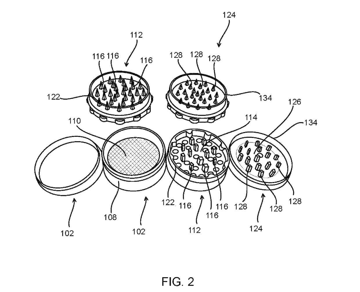 Device and method for airtight storage and grinding of herbs