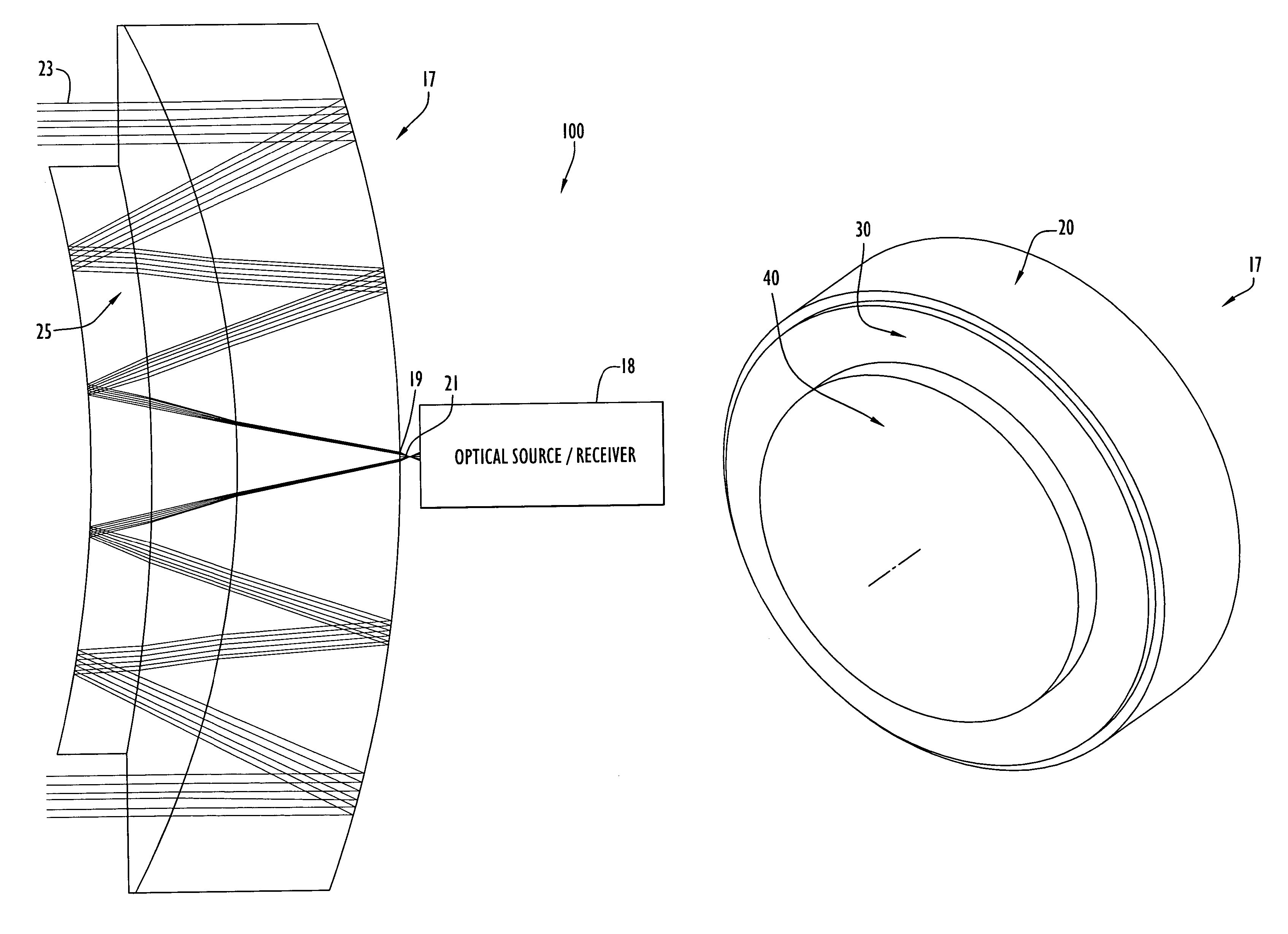 Lens collimator and method of producing optical signals with reduced aberrations