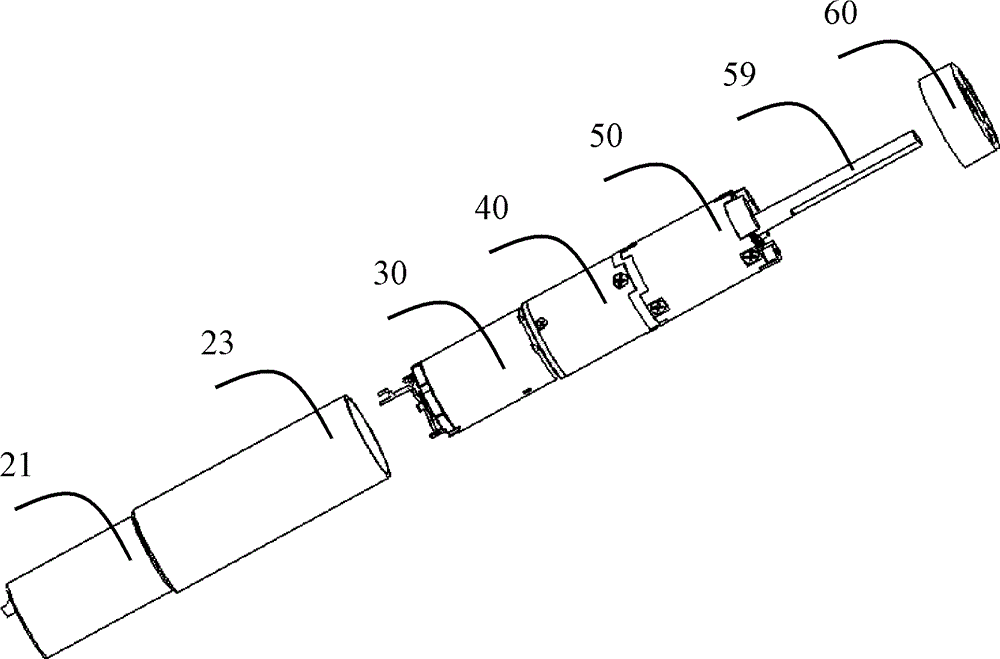 Turning cover type washing device and driving assembly thereof