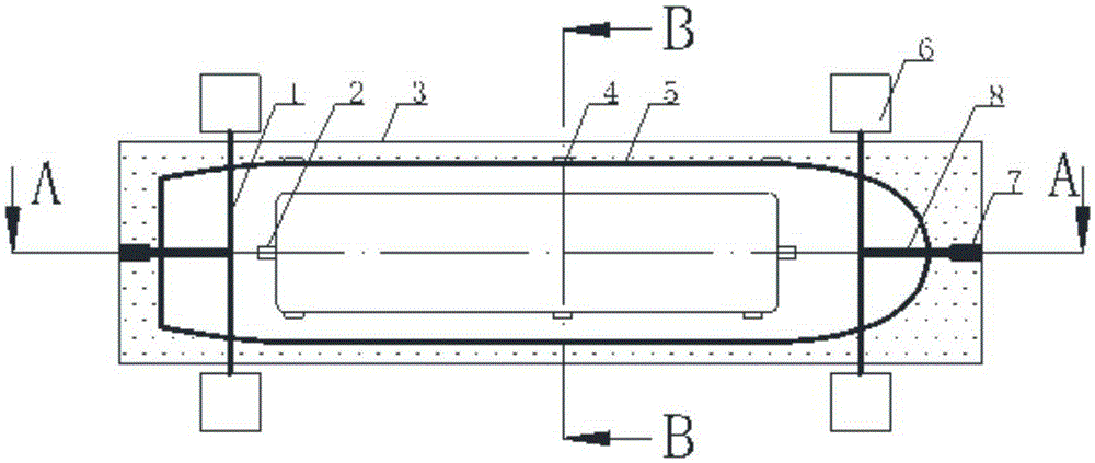 Torsion experiment device for large-opening ship unbalanced in cargo loading and simulation method