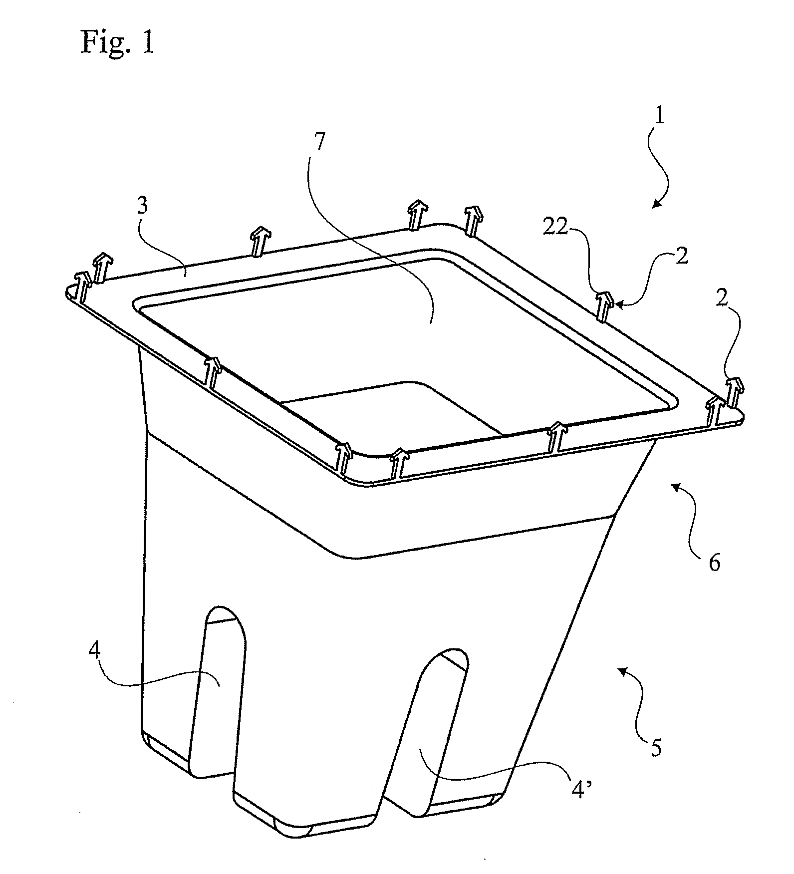 Pallet foot, a pallet and a box provided with feet and also a method for attaching a pallet foot to a platform