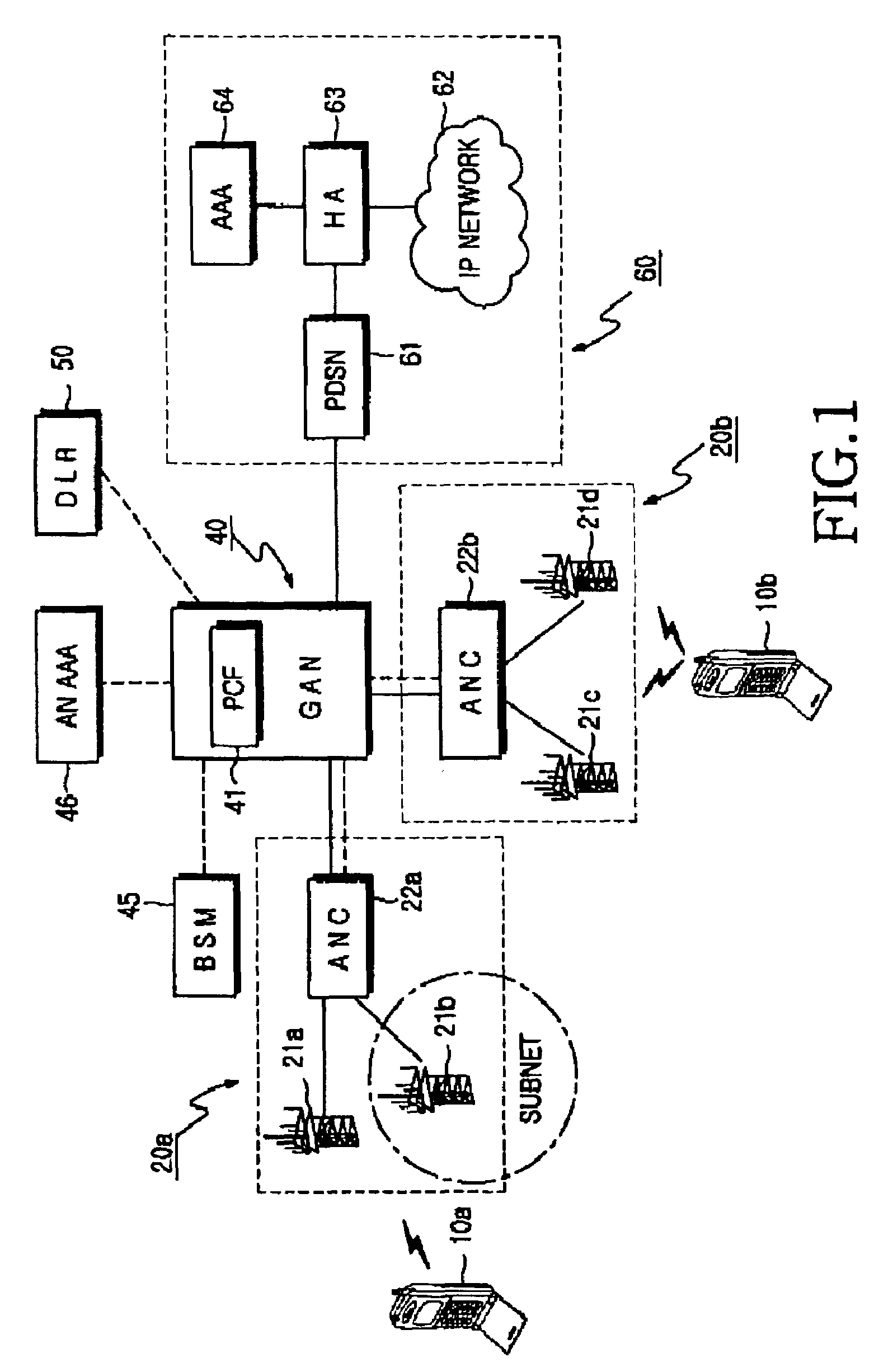 Signaling method for paging in a mobile communication system for high-speed packet data transmission