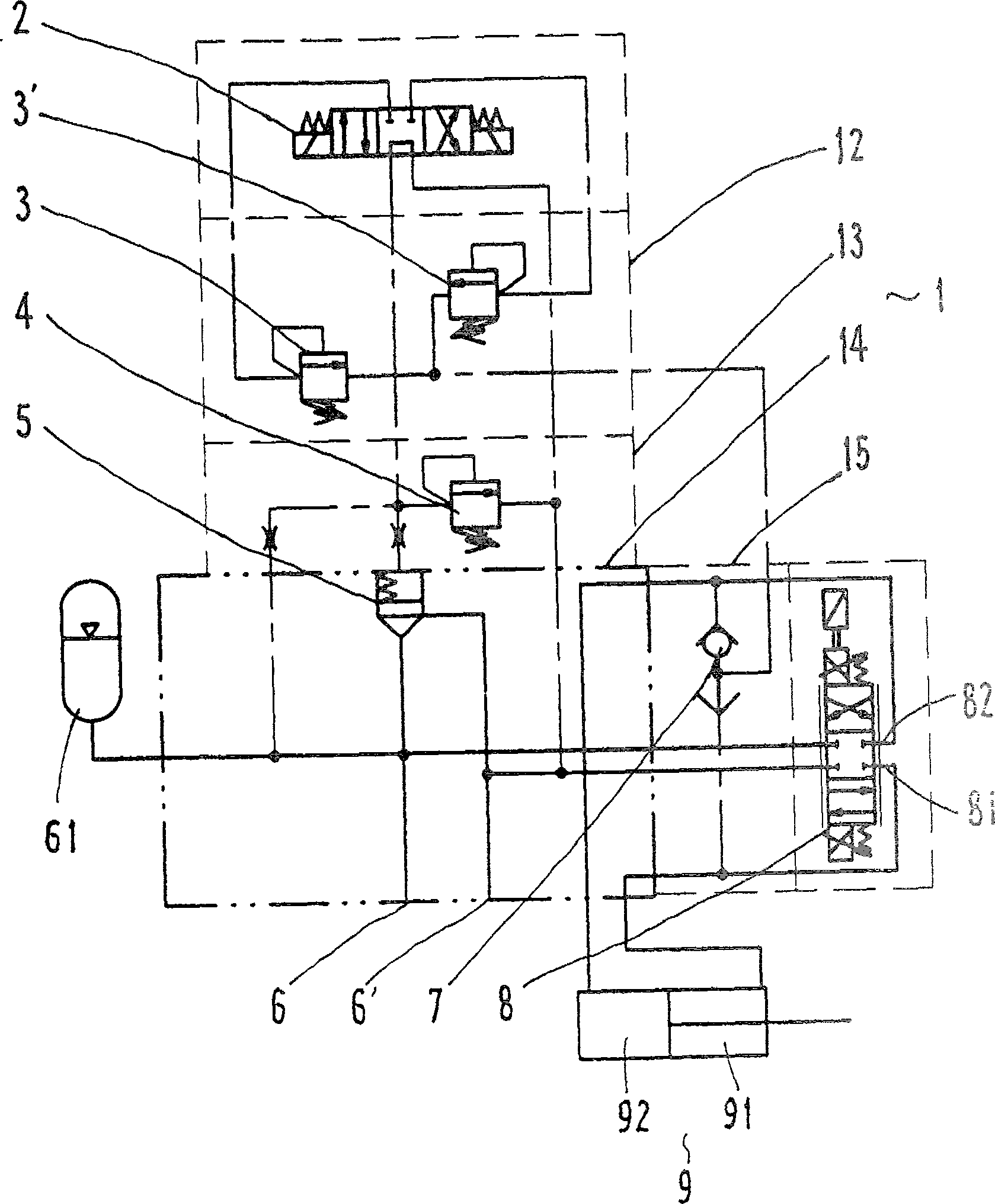 Functional switching set of servo actuator