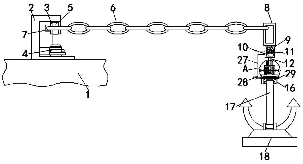 An anchor chain that can be quickly installed and connected stably