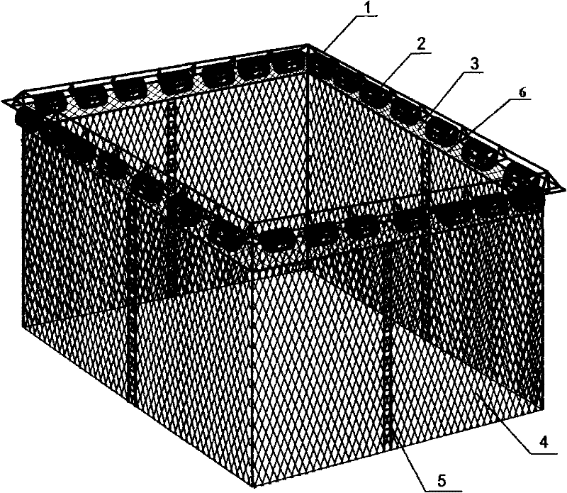 Combined box body system used for floating net cage and mated frame system thereof