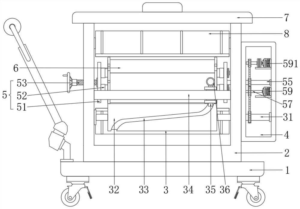 Anti-damage uniform storage device for auxiliary cables of coal mining machine and using method