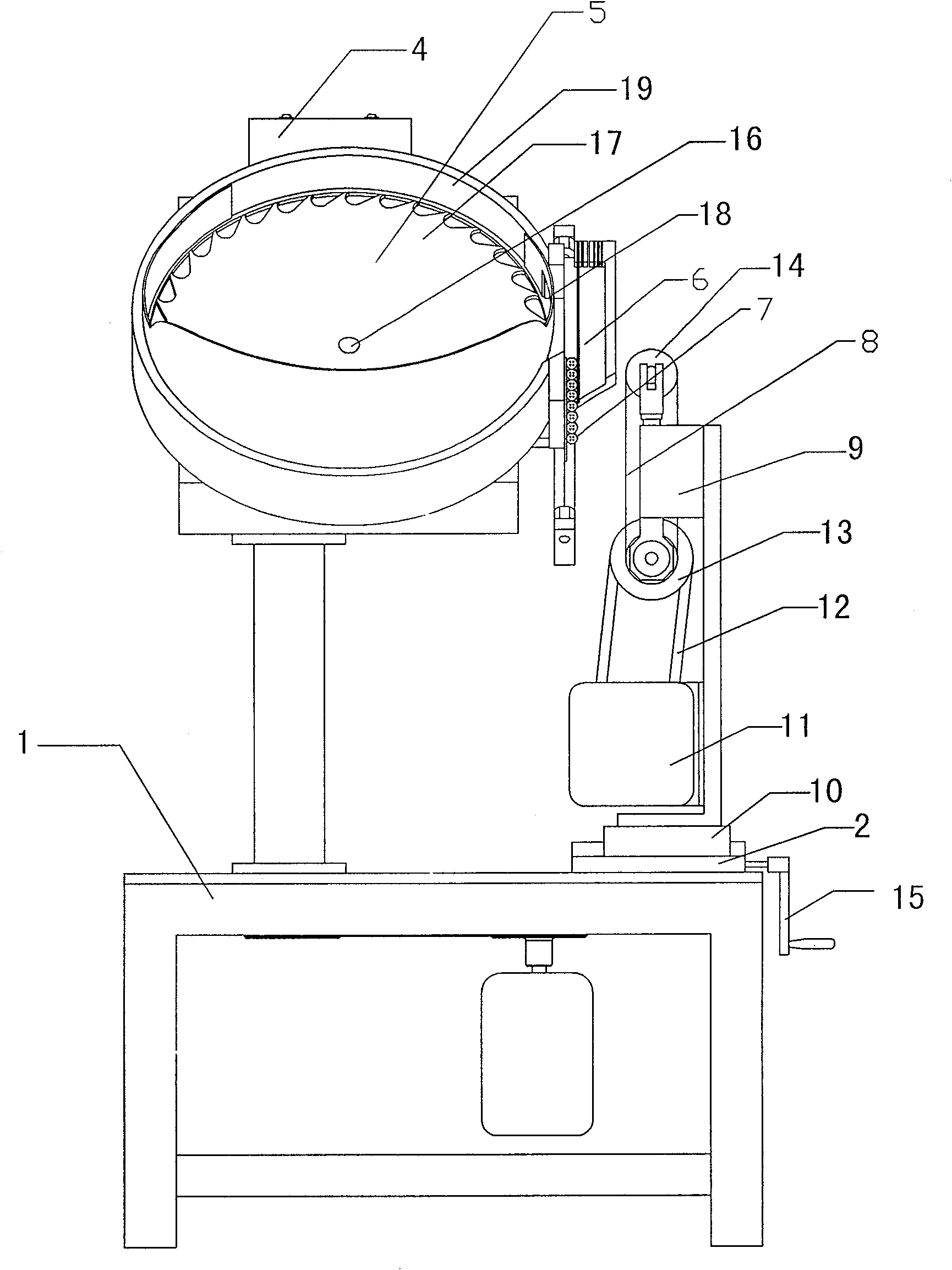 Button side face wire drawing device