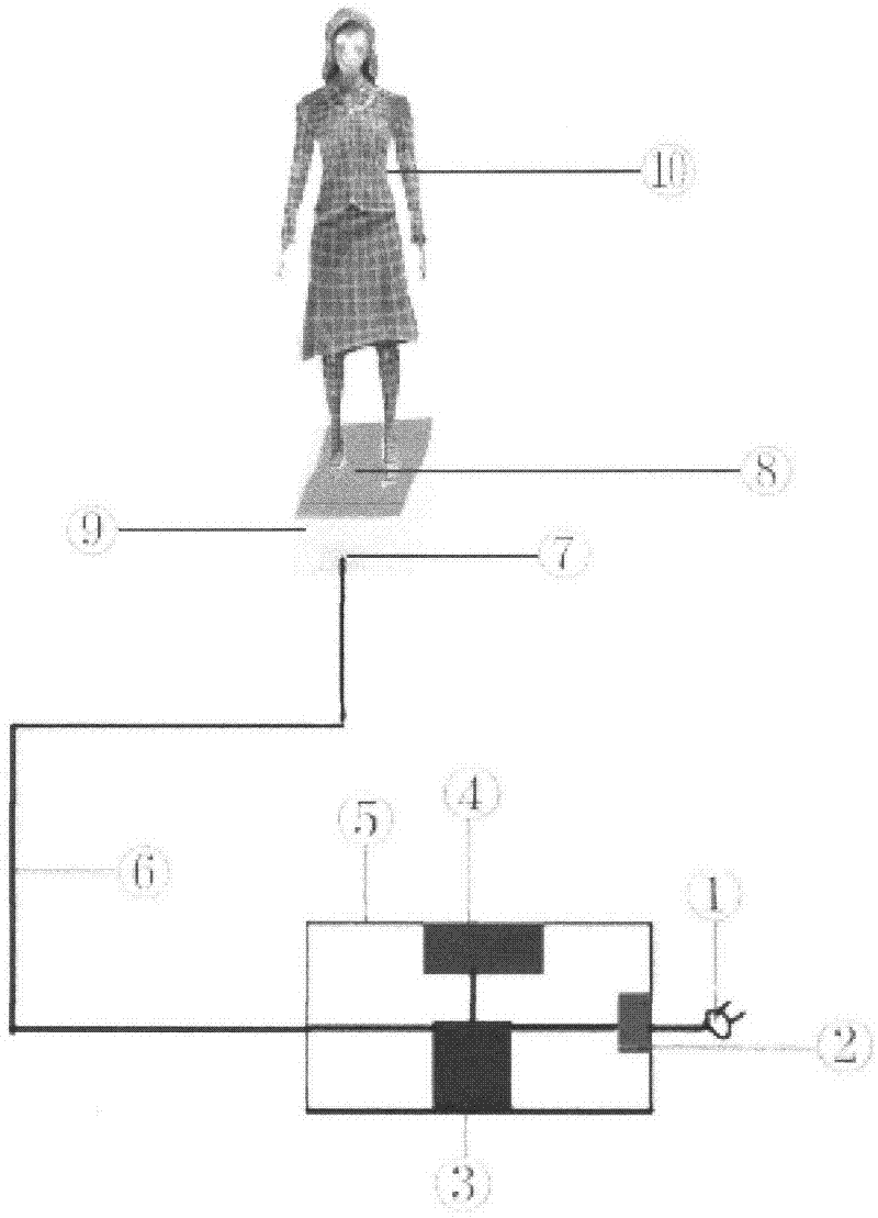 Method and device for treating heaviness and weakness of foot with ultrasonic wave