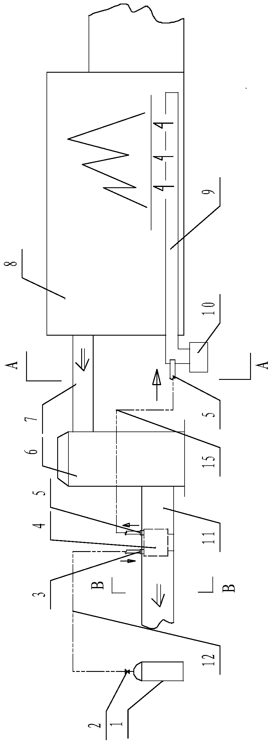 Liquid-oxygen oxygen combustion-supporting device of biomass particle steam boiler