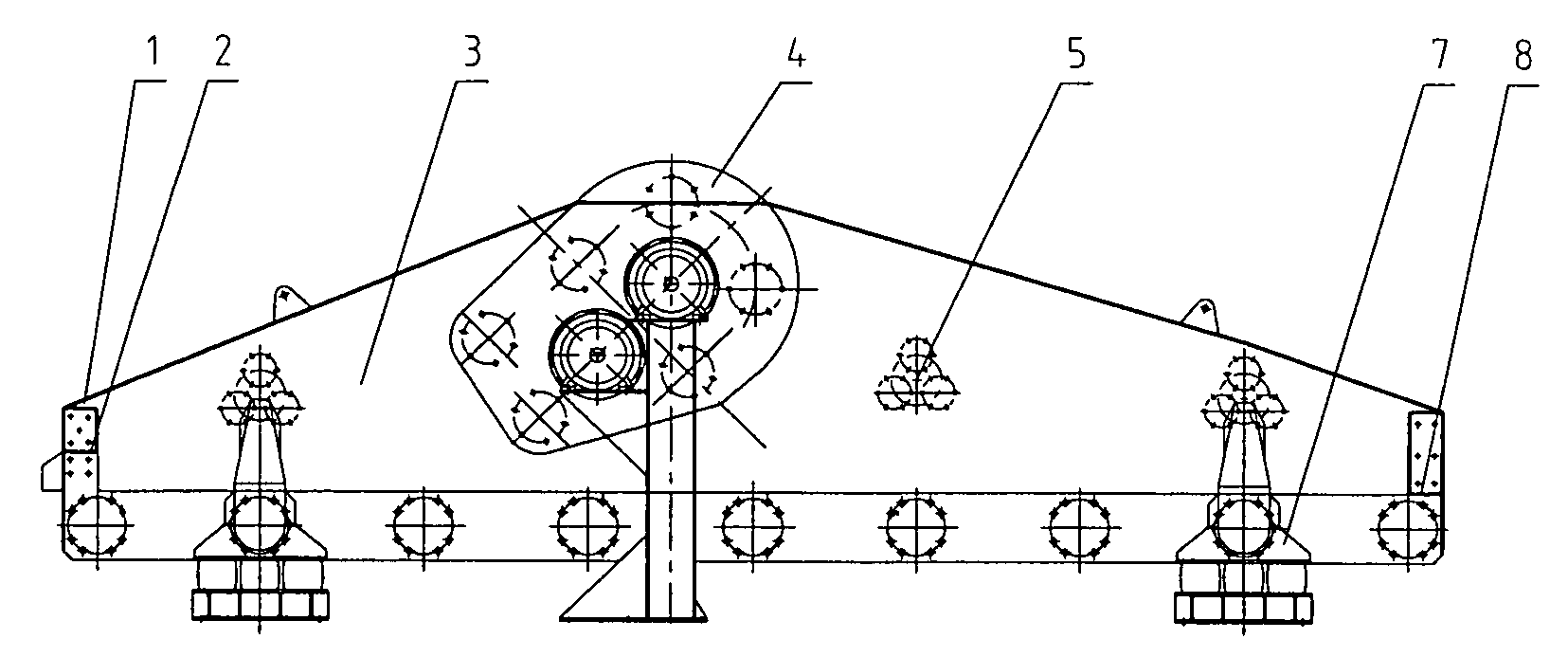 Extra-Large Vibrating Screen With Duplex Statically Indeterminate Mesh Beam