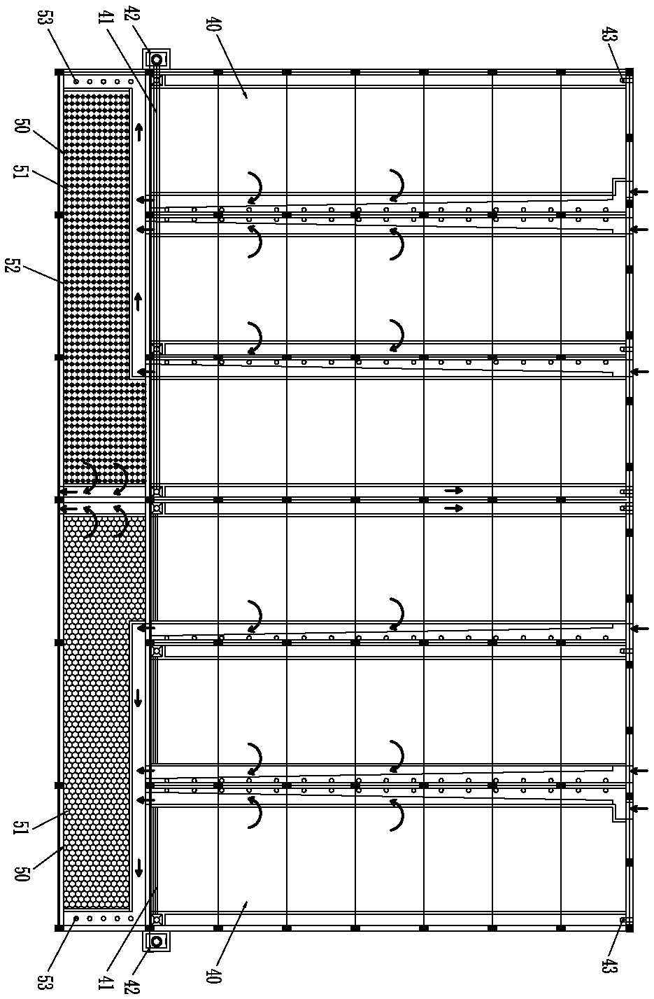 A kind of aao sewage treatment system that meets the standard of four types of surface water and its process