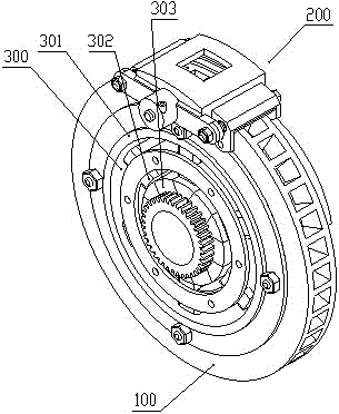 Outer disc inner magnetic disc brake