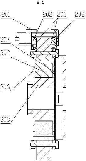 Outer disc inner magnetic disc brake