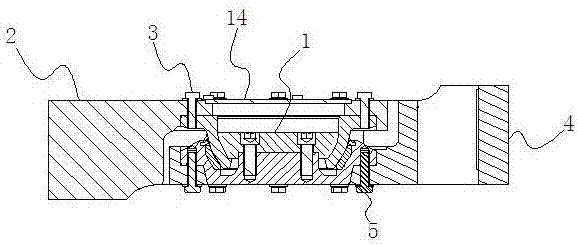 Articulation method of fixed articulation of low-floor vehicle and articulation device of fixed articulation