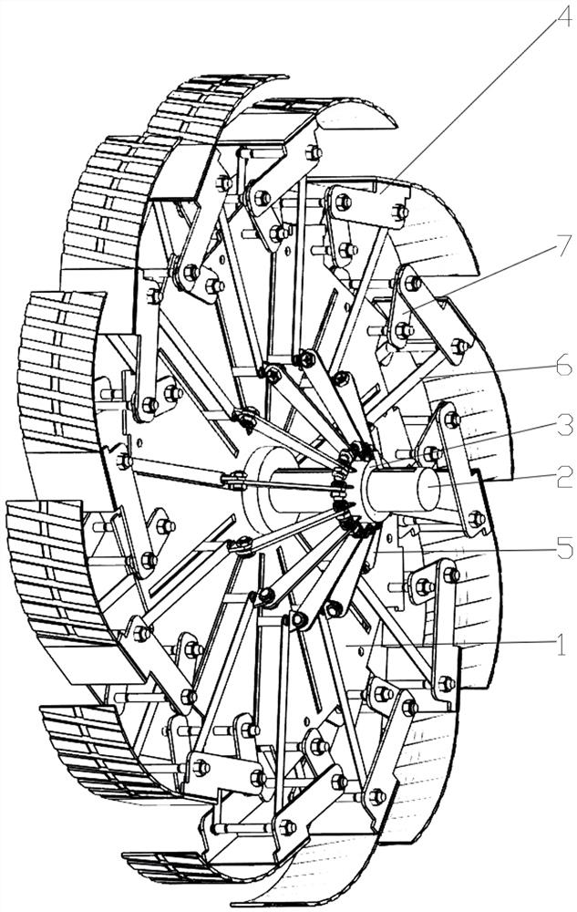 Diameter-adjustable front disc assembly for pipeline cleaning and pipeline cleaning machine