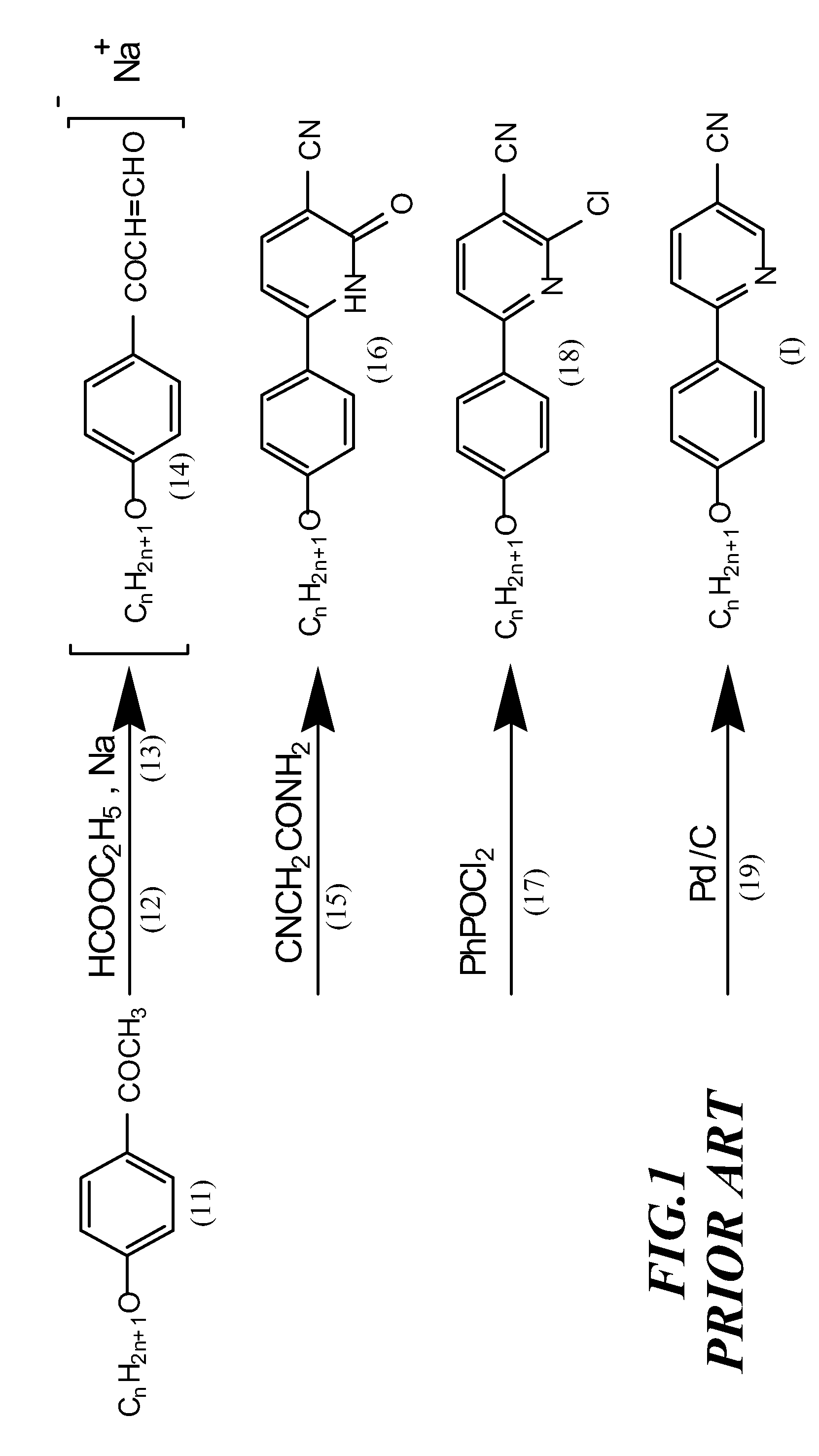 Facile synthesis of a series of liquid crystalline 2-(4'-alkoxyphenyl)-5-cyanopyridines