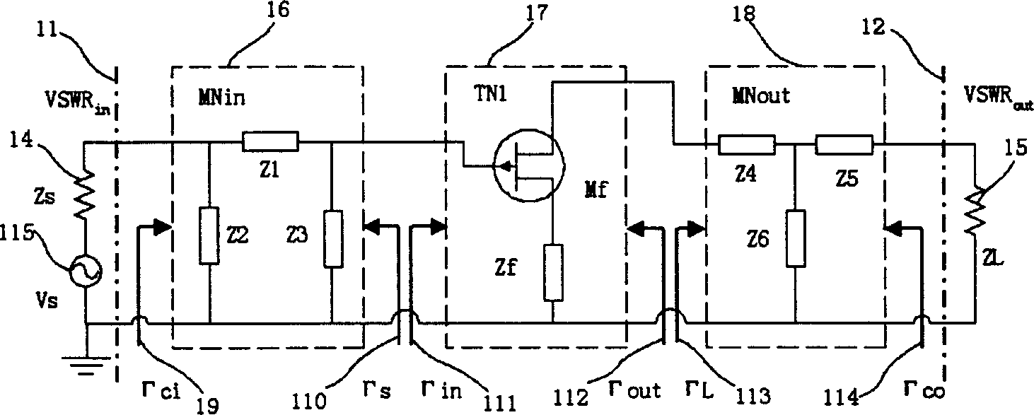 Optimized design method of microwave amplifying circuit