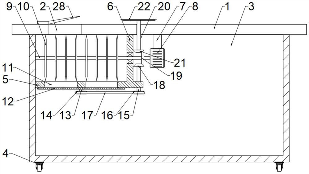 Peeling device capable of conveniently recycling residual materials