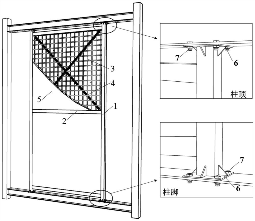 Prefabricated truss type light steel frame-rebar mesh-foamed concrete composite wall