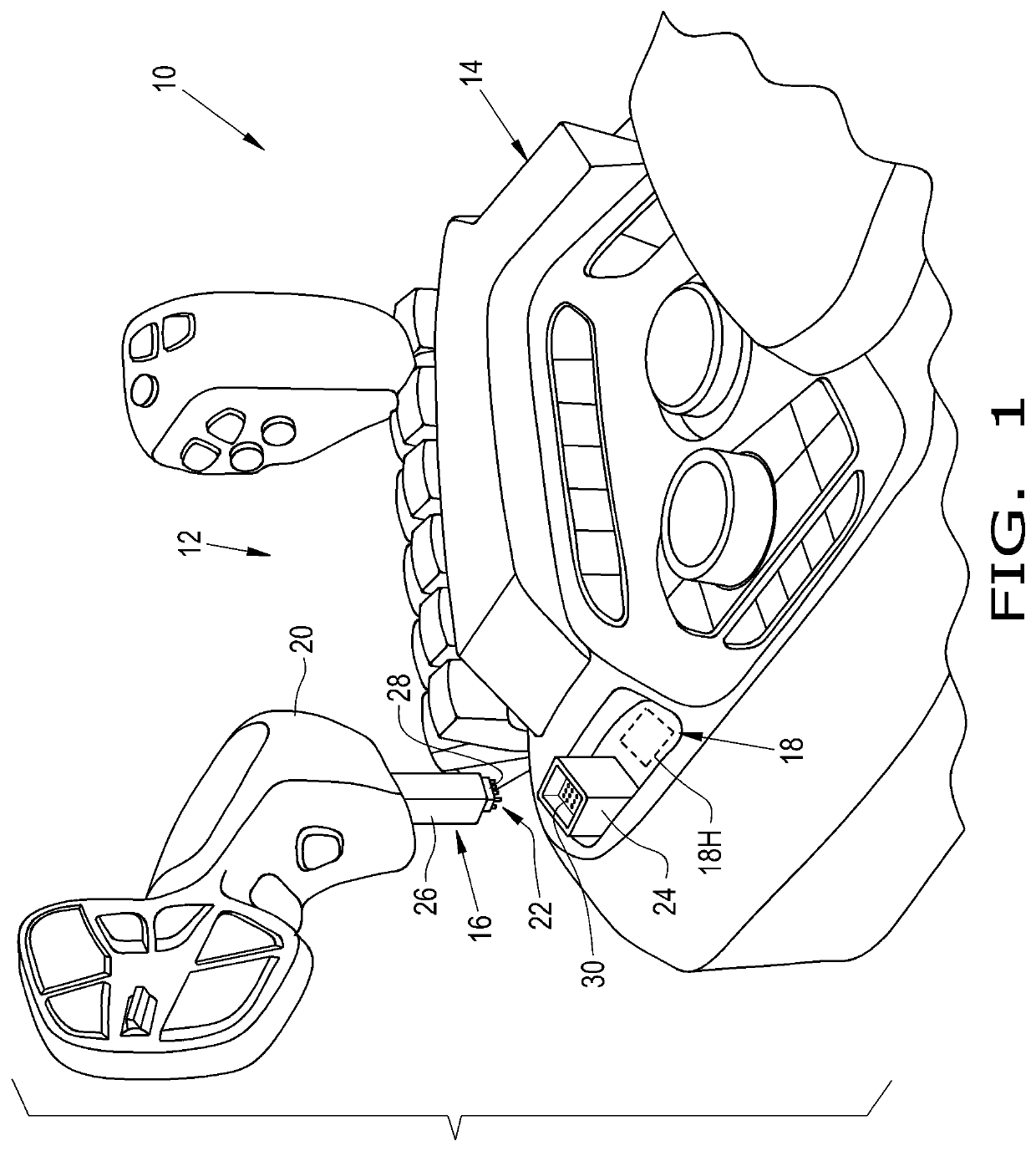 Interchangeable multi-function handle for a work vehicle